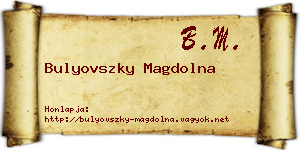 Bulyovszky Magdolna névjegykártya